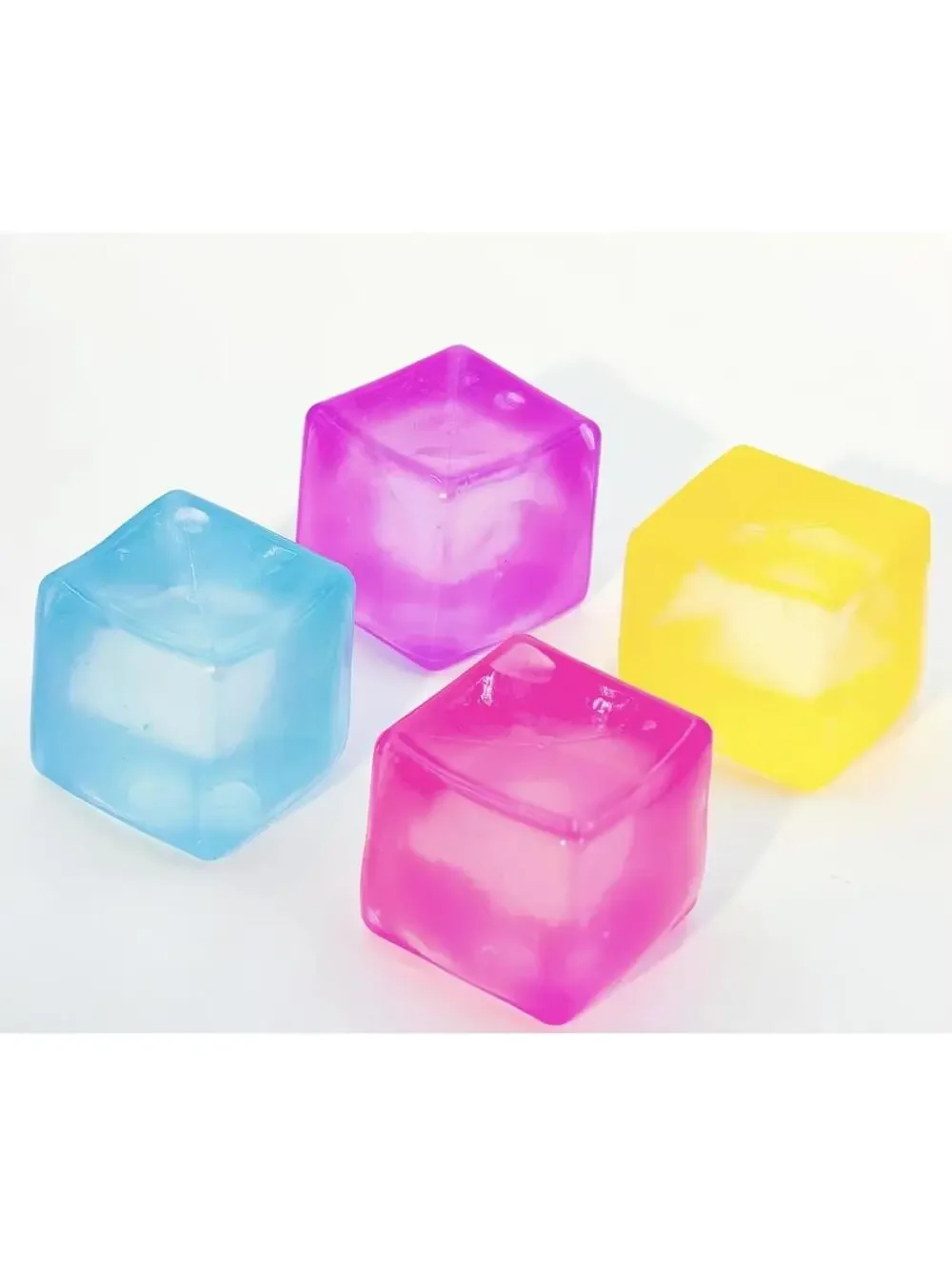 Super Solid Squish Cube Squeeze Ball Sensory Toy Pink 3+ Years